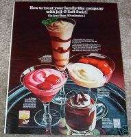 1972 ad Jell O Soft Swirl dessert mix   parfait recipes  
