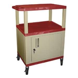  H. Wilson Tuffy Cart w/ Cabinet   Putty w/ Colorful 