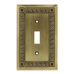 Greek key single toggle in antique brass: Home Improvement
