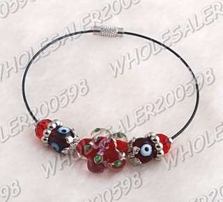 WHOLESALE 40strands Handwork Mixed Glass Bead Bracelets  