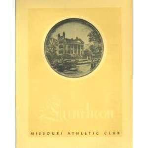   Athletic Club Menu Henry Chouteau Mansion 1958 