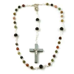   Christian Prayer Beads with Sterling Silver Filled Links Jewelry