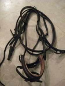 Somerset Brown Leather Snaffle Bridle w/ flash  