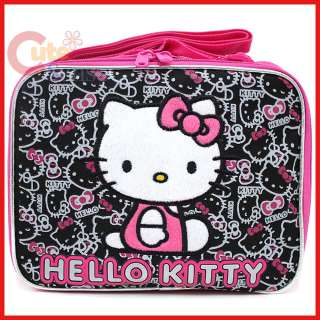   Kitty School Lunch Bag / Insulated Snack Box Kitty Outlines  