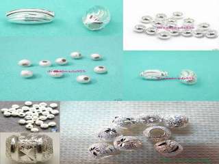 10pcs 925 Sterling Silver Stopper Spacer Beads Charm Pendant SMG 