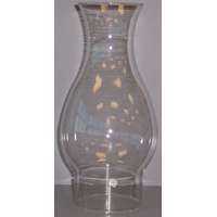   417B CASE (6) FLARE TOP 8 1/2 X 3 CLEAR OIL LAMP CHIMNEY GLOBES  