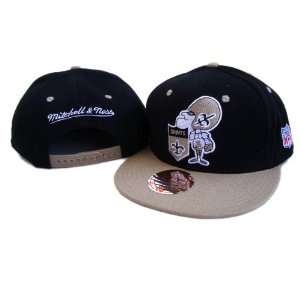   NFL New Orleans Saints Mitchell Ness Snapback Hat: Sports & Outdoors