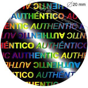   Stickers Holograms Authentic, Authentico Tamper Evident Circle .79