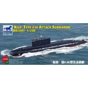   Bronco 1/200 Russian Type 636 Kilo Attack Submarine Kit Toys & Games