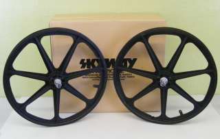 Skyway BMX Tuff Wheel 24 Cruiser Mag Wheels Black Set NEW!!  