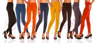 Womens Skinny Pants Treggings Slimming Effect Leggings Chinos Size 8 