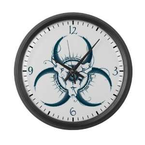  Large Wall Clock Biohazard Symbol 
