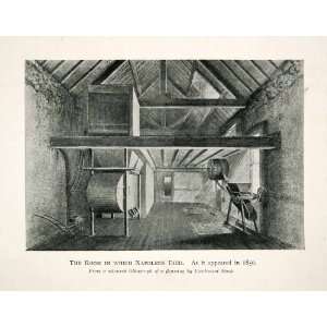  1903 Print Longwood House Napoleon Bonaparte Death Room 