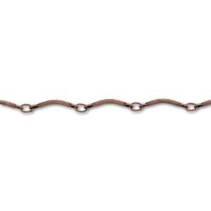  Antique Copper Plated Curved Tube Chain Arts, Crafts 