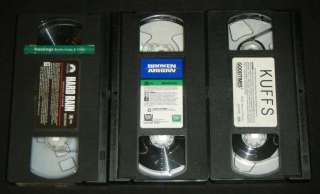 CHRISTIAN SLATER 3 VHS MOVIE COLLECTION   Kuffs   Hard Rain   Broken 