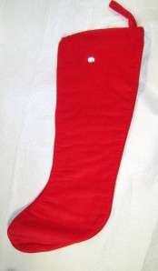 COMPLETED CROSS STITCH CHRISTMAS TREE STOCKING RED  