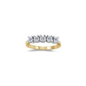  1/3 (0.30 0.35) Cts Diamond Five Stone Ring in 18K Yellow 