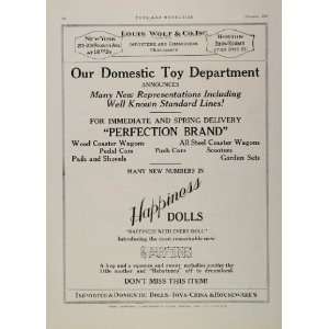  1926 Ad Toy Louis Wolf Happiness Doll Perfection Brand 