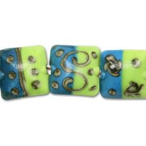  Blue and Green Mix Pillow Beads (7pcs)