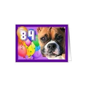 Happy 84th Birthday Boxer Dog Card Toys & Games
