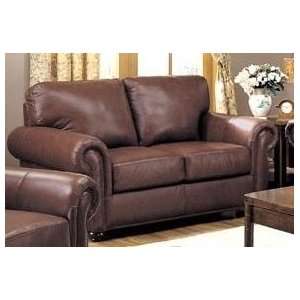   Loveseat in Brown Leather by Coaster Furniture Arts, Crafts & Sewing