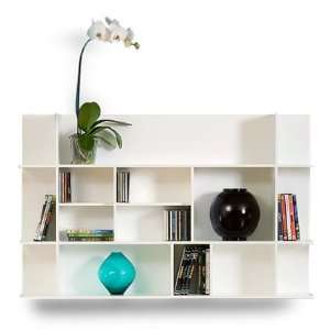 Panorama White Contemporary Wall Shelf by Tema Home  MOTIF Modern 