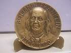 Ben Benjamin Franklin Declaration Signer Bronze Medal  