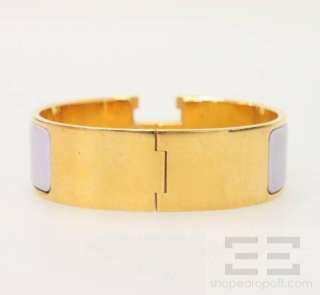   Lavender Enamel & Gold Plated Narrow Clic Clac H Bracelet  