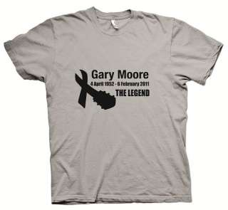 GARY MOORE   THIN LIZZY   TRIBUTE T SHIRTS   THE LEGEND  