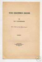 Lovecraft THE SHUNNED HOUSE 1st Ed of His 1st Book  