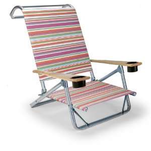   Folding Beach Arm Chair with Cup Holders, Malibu: Patio, Lawn & Garden