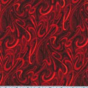  45 Wide Simpatico Swirls Red Fabric By The Yard Arts 