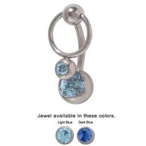   Door Knocker Belly Ring Surgical Steel with Jewels   PFSS 80 Jewelry