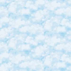   Disney Home DF059731 Fluffy Clouds Wallpaper, Blue, 20.5 Inch Wide