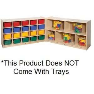 20 Tray Cubby with 5 Section Folding Storage Steffy Wood SWP1016 