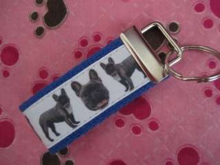 French Bull Dog Puppy Wristlet Key Chain Fob Free Ship  