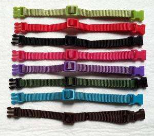 PUPPY ID COLLAR SET 8 Color Coded Litter Bands Reusable Adjustable 6 