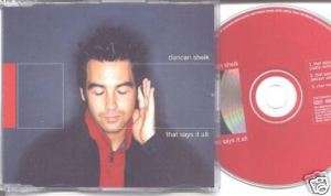 DUNCAN SHEIK That Says It All RARE GERMANY CD single  