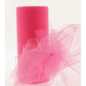   Nylon Tulle Fabric in Shocking Pink   25 Yards Arts, Crafts & Sewing