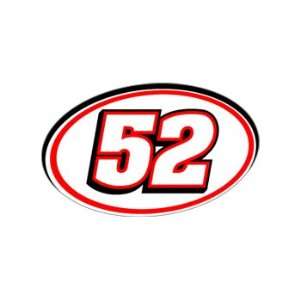   : 52 Number   Jersey Nascar Racing Window Bumper Sticker: Automotive