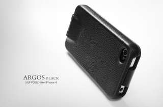 SGP Leather Pouch Case [Argos Black] for Apple iPhone 4S  