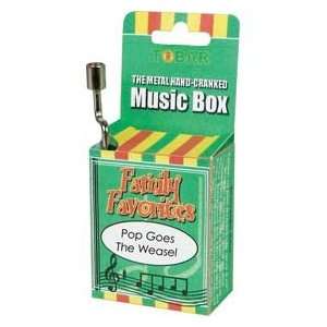   Traditional hand cranked music box   Pop goes the weasel Toys & Games