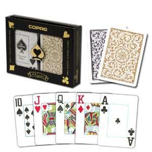 Copag Bridge Size Jumbo Index 1546 Playing Cards (Black Gold Setup 