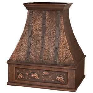 36 L x 42 H Tuscany Island Solid Copper Range Hood with 