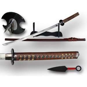  42 Samurai Katana Sword Throwing Knife Ninja Brown 