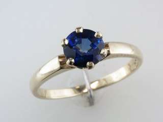   Antique Victorian 1.15ct Kashmir Blue Sapphire Gold Engagement Ring