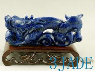Genuine Lapis Lazuli Carving/Sculpture Dragon Statue  