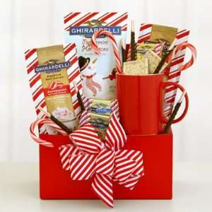 Candy Cane Holiday Warm Ups Gift Basket Christmas Gift Idea:  