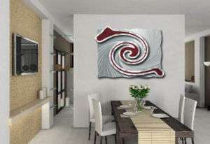 Abstract metal wall art modern home decor contemporary  