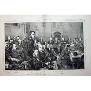   1871 London School Board Meeting Council Guildhall Men